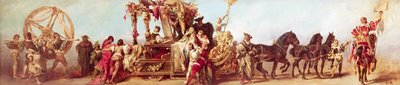 オーストリアのフランツジョセフ1世皇帝のジュビリー行列のデザイン：繊維産業、1879 作： Hans Makart